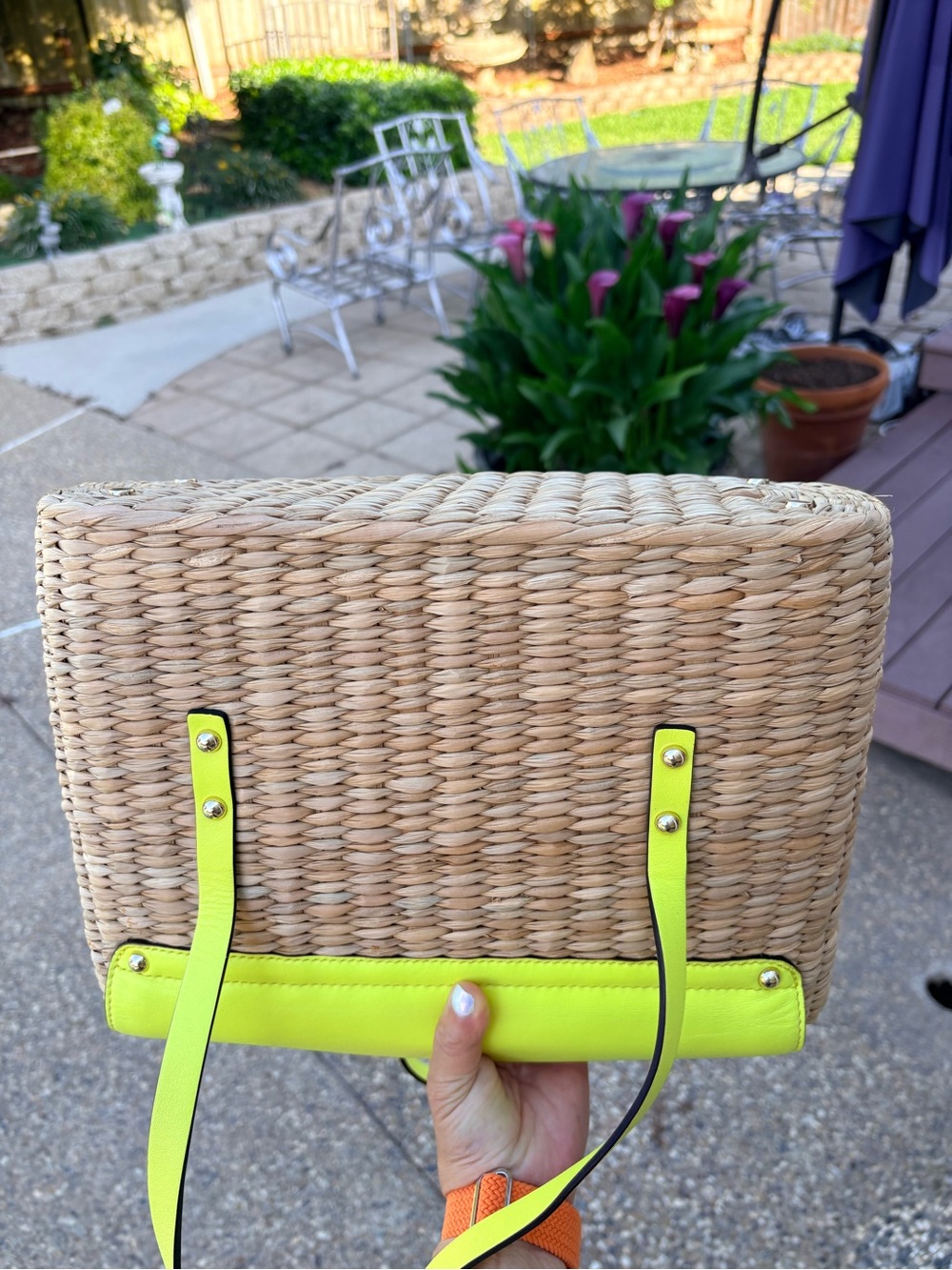 Kate Spade EUC Lime Tote Bag with Bow Accent - Picture 7 of 15